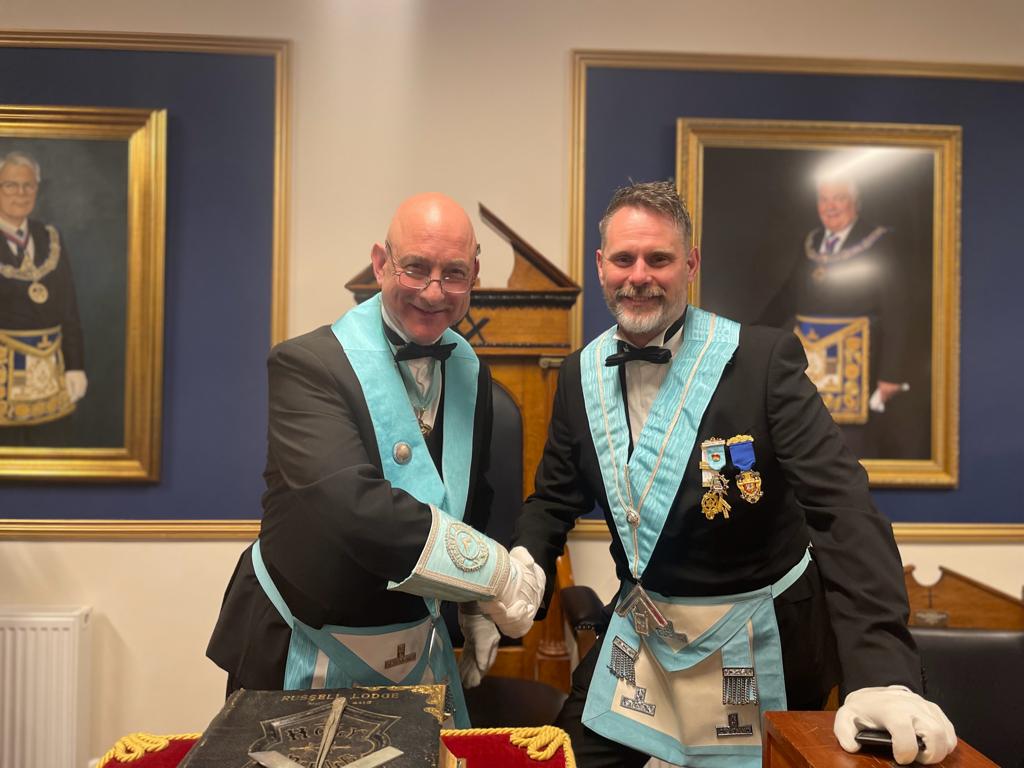 WM W.Bro Peter Blood worth and Installing master W.Bro Stuart Potts