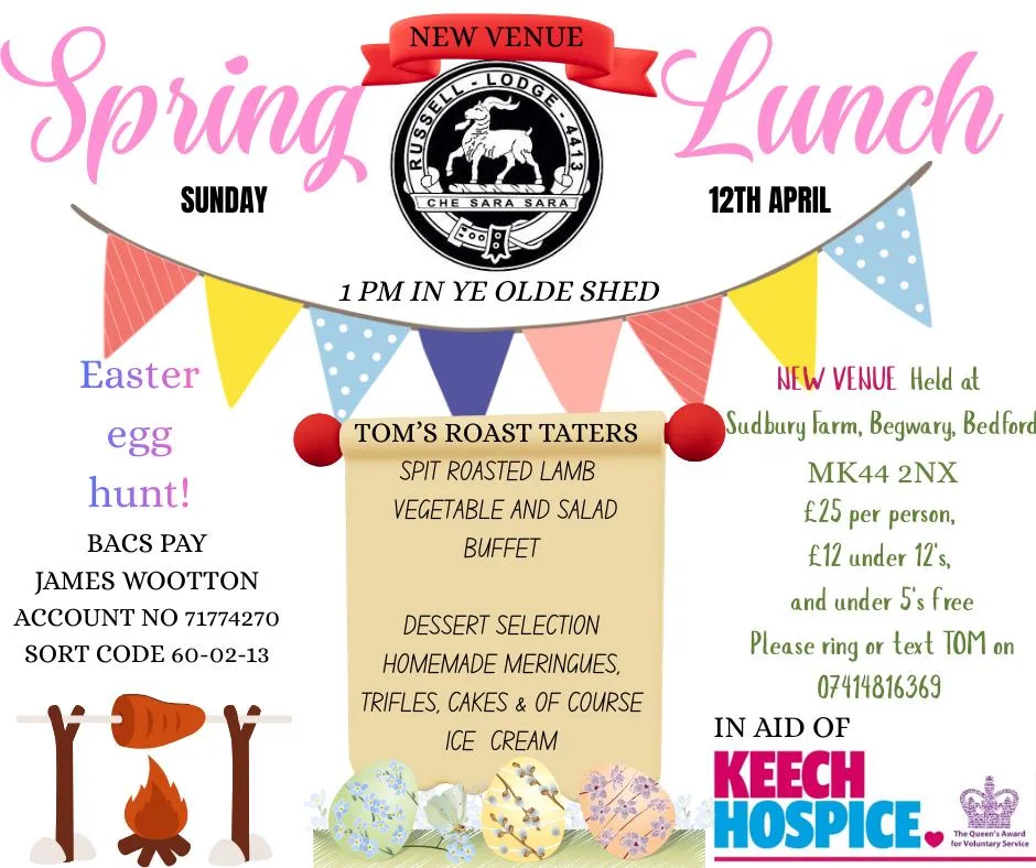 Russell Lodge 4413 Spring Lunch - Sudbury Farm, Wootton Mannor !!